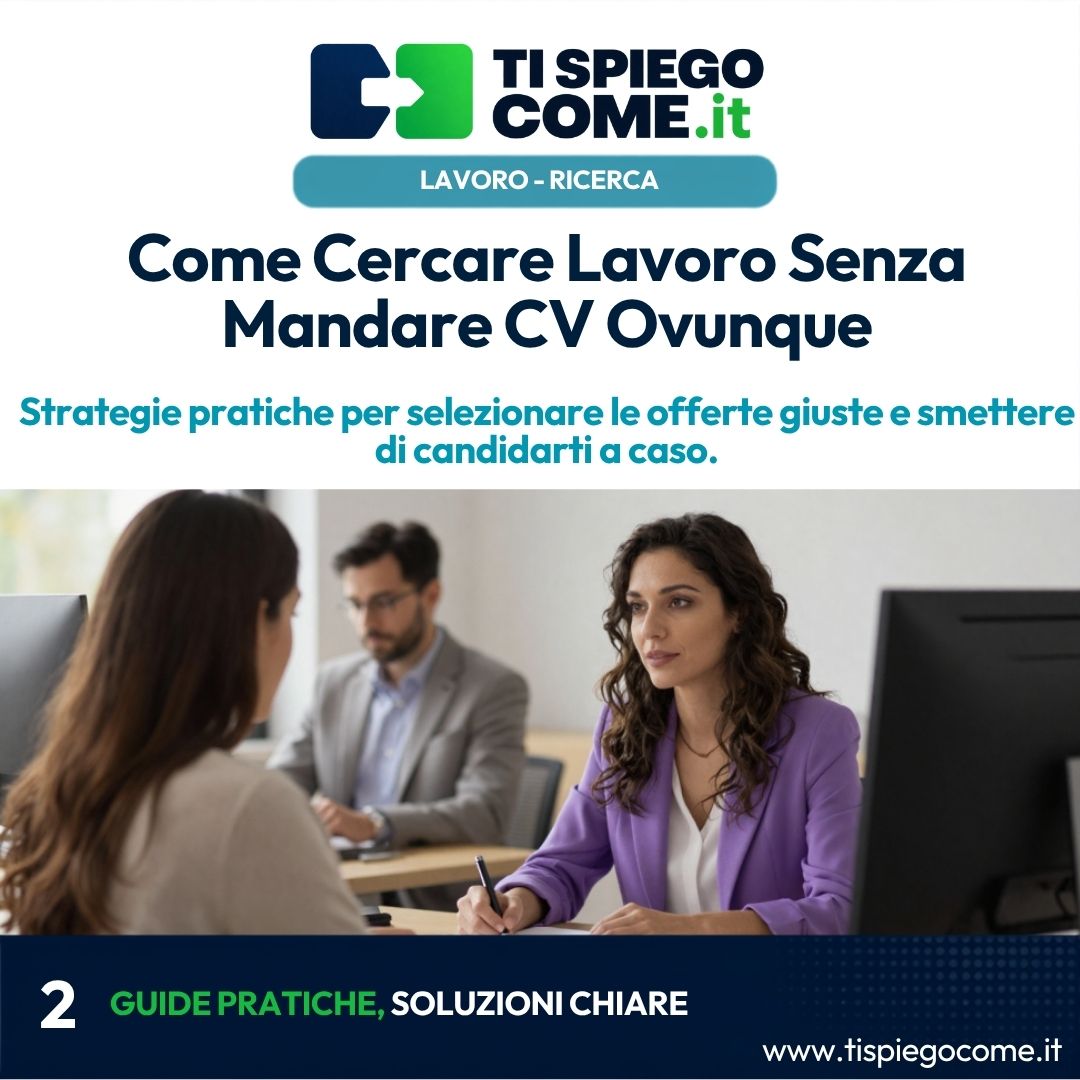 Come Cercare Lavoro Senza Mandare CV Ovunque