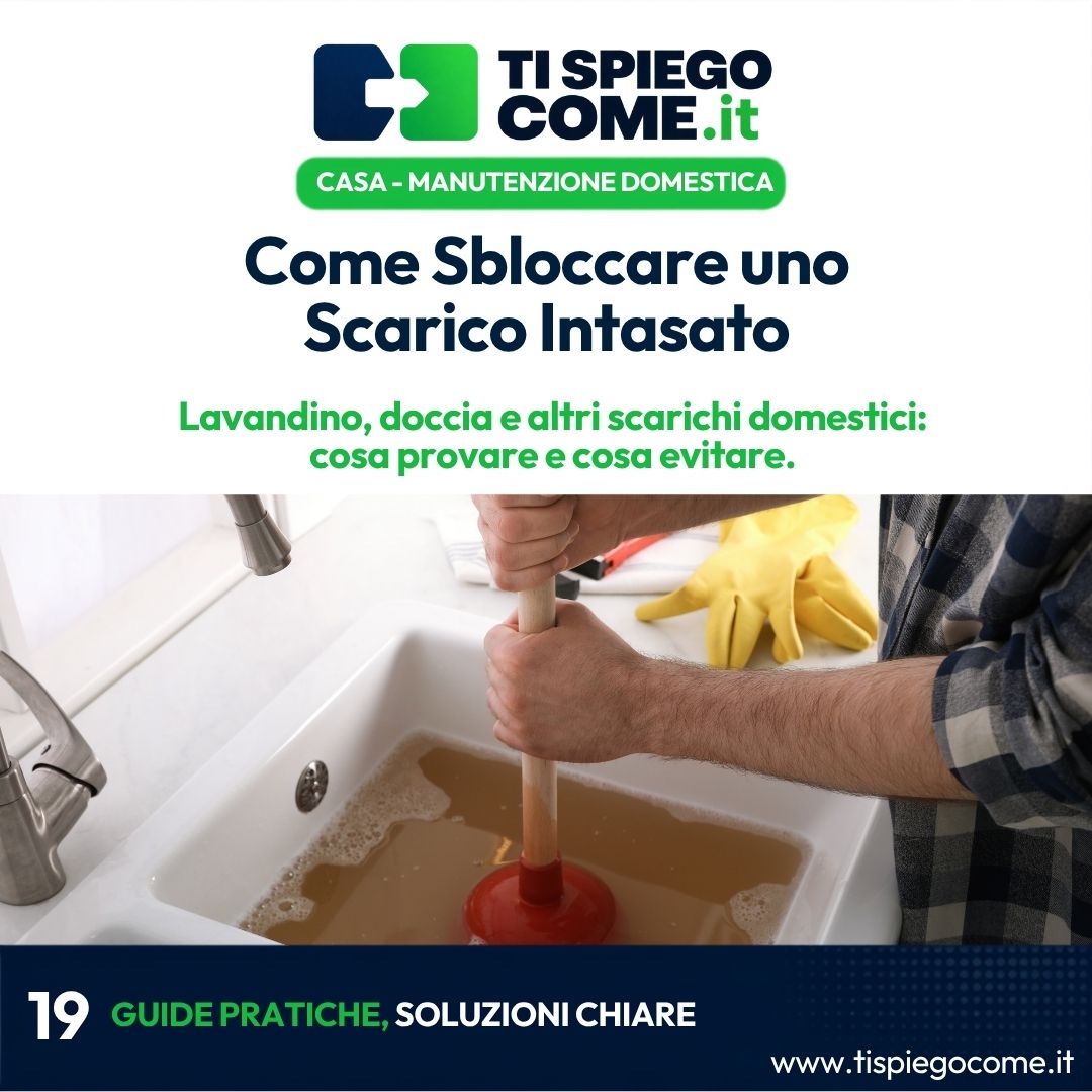 Come Sbloccare uno Scarico Intasato