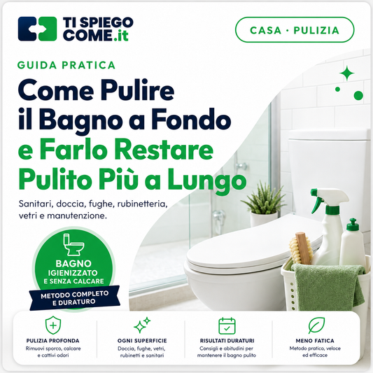 Come Pulire il Bagno a Fondo e Farlo Restare Pulito Più a Lungo