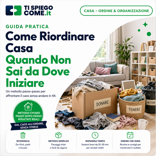 Come Riordinare Casa Quando Non Sai da Dove Iniziare