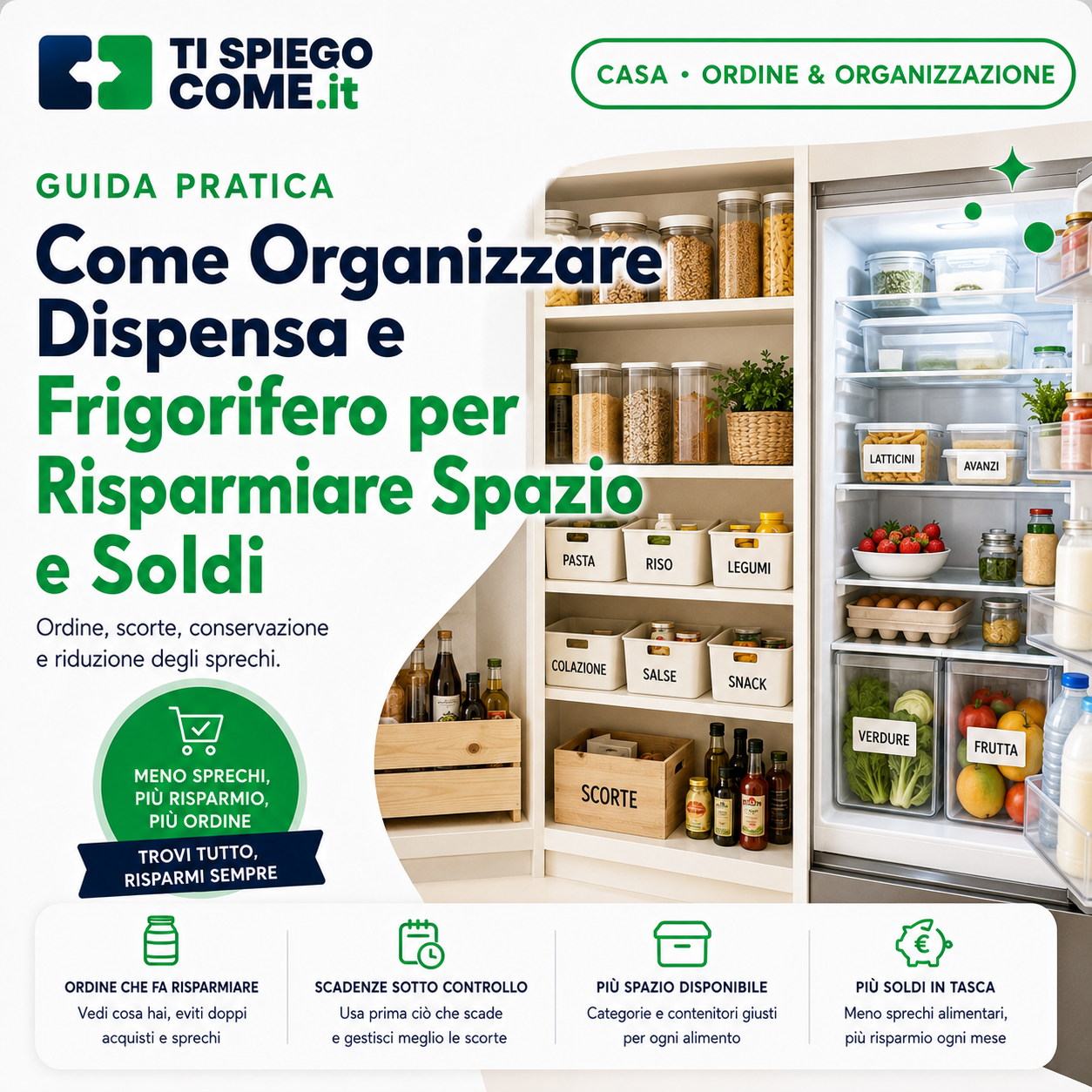 Come Organizzare Dispensa e Frigorifero per Risparmiare Spazio e Soldi