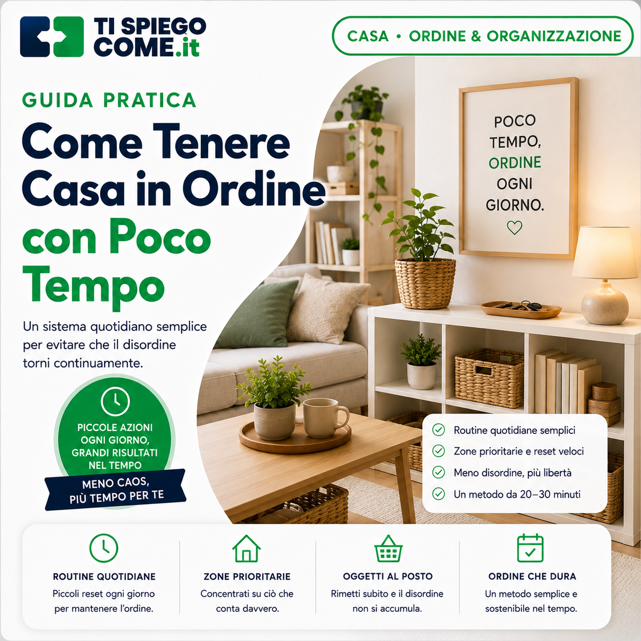 Come Tenere Casa in Ordine con Poco Tempo