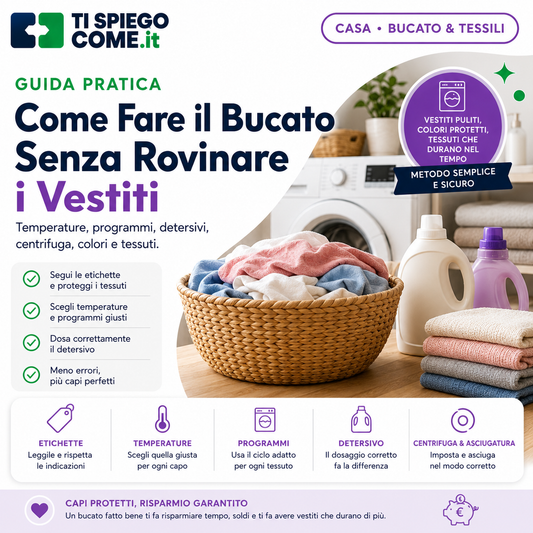 Come Fare il Bucato Senza Rovinare i Vestiti