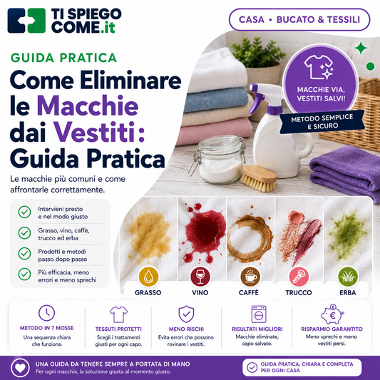 Come Eliminare le Macchie dai Vestiti: Guida Pratica