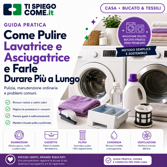 Come Pulire Lavatrice e Asciugatrice e Farle Durare Più a Lungo
