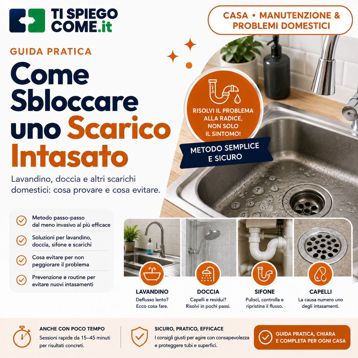 Come Sbloccare uno Scarico Intasato