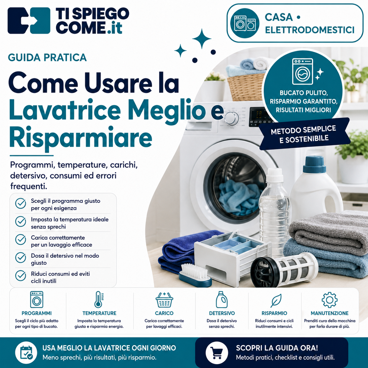 Come Usare la Lavatrice Meglio e Risparmiare