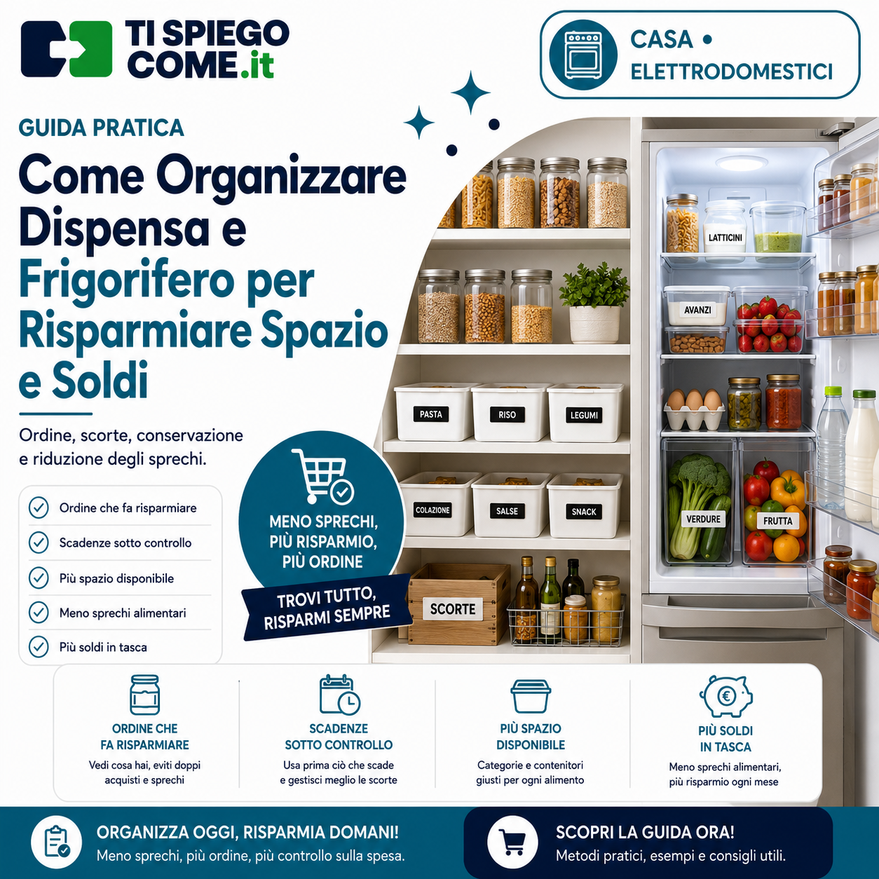 Come Organizzare Dispensa e Frigorifero per Risparmiare Spazio e Soldi