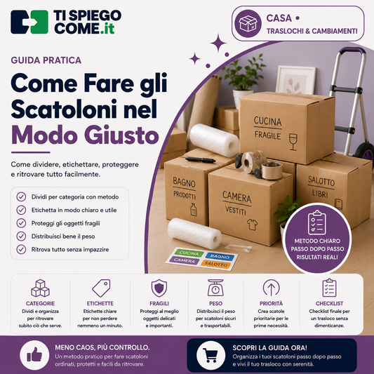 Come Fare gli Scatoloni nel Modo Giusto