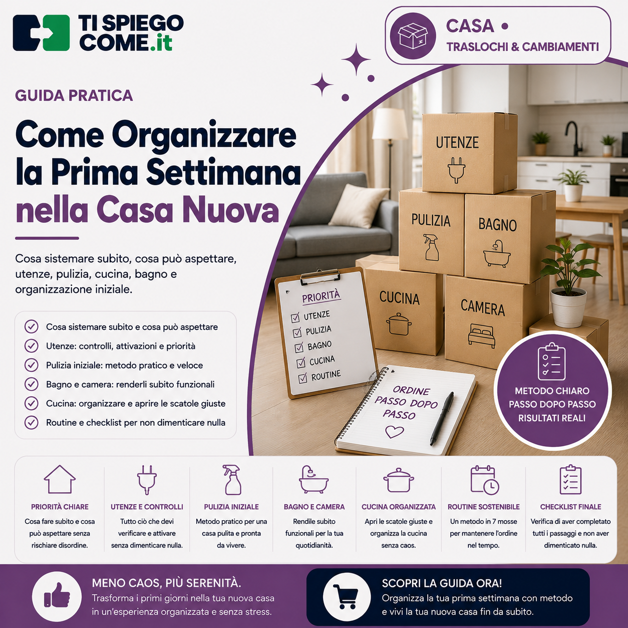 Come Organizzare la Prima Settimana nella Casa Nuova