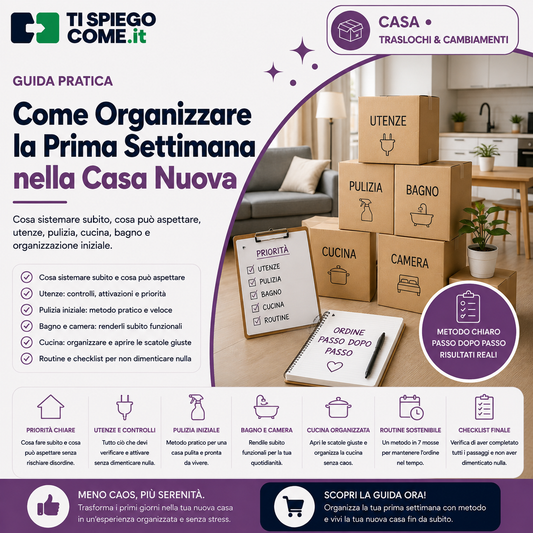 Come Organizzare la Prima Settimana nella Casa Nuova