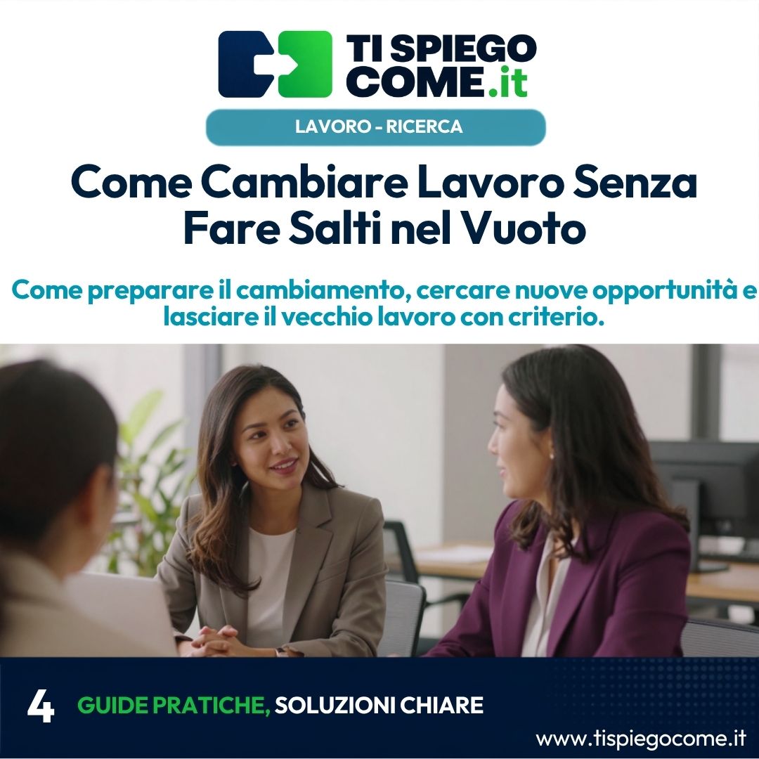 Come Cambiare Lavoro Senza Fare Salti nel Vuoto