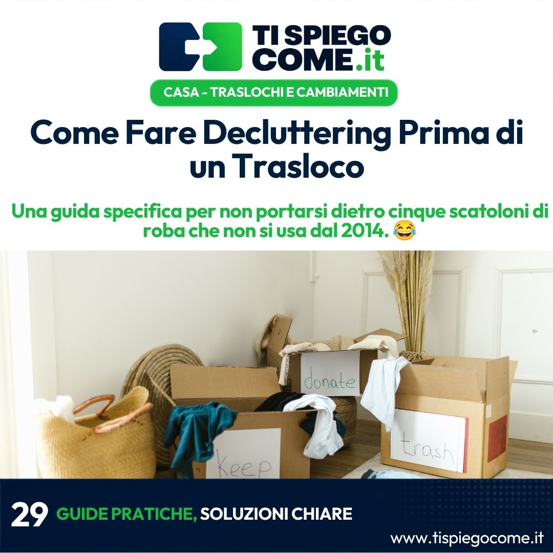 Come Fare Decluttering Prima di un Trasloco
