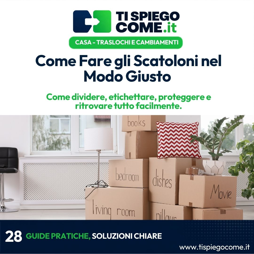  Come Fare gli Scatoloni nel
Modo Giusto
