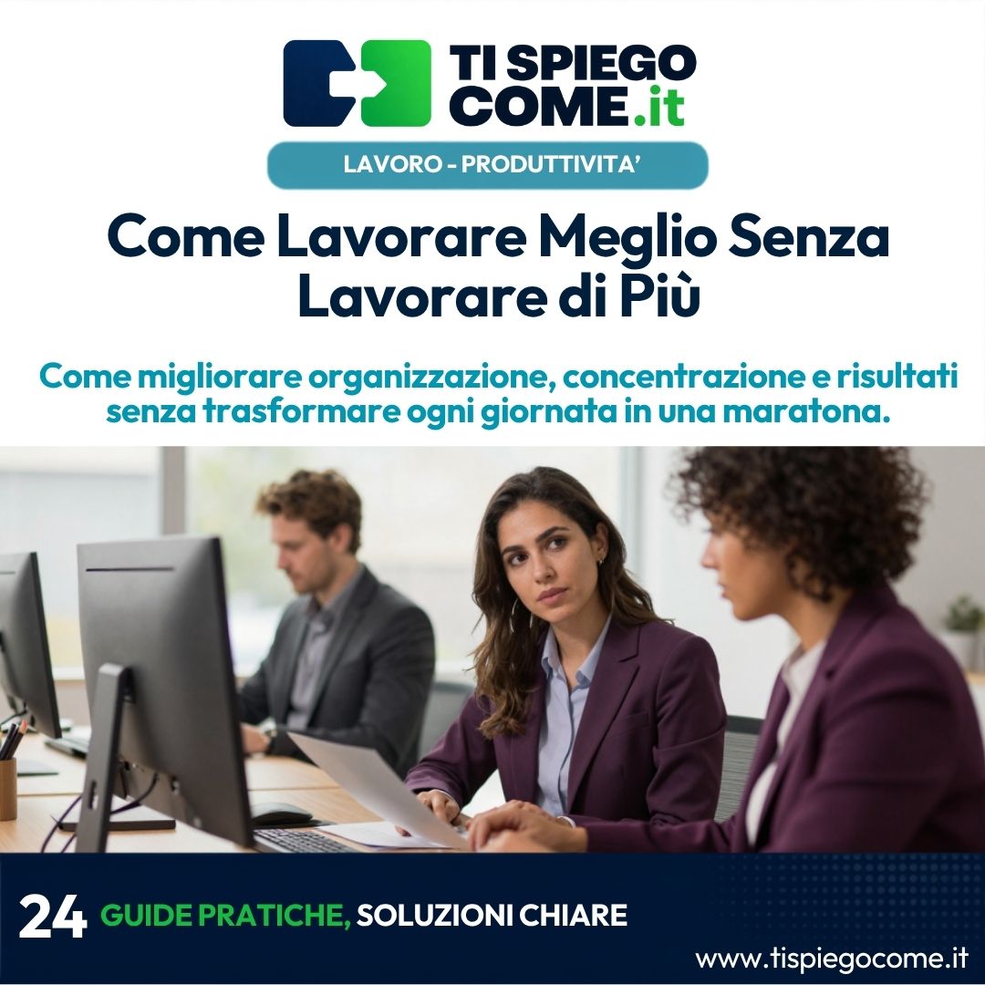 Come Lavorare Meglio Senza Lavorare di Più