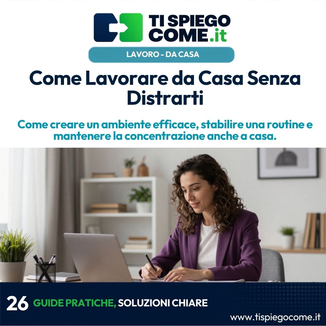 Come Lavorare da Casa Senza Distrarti