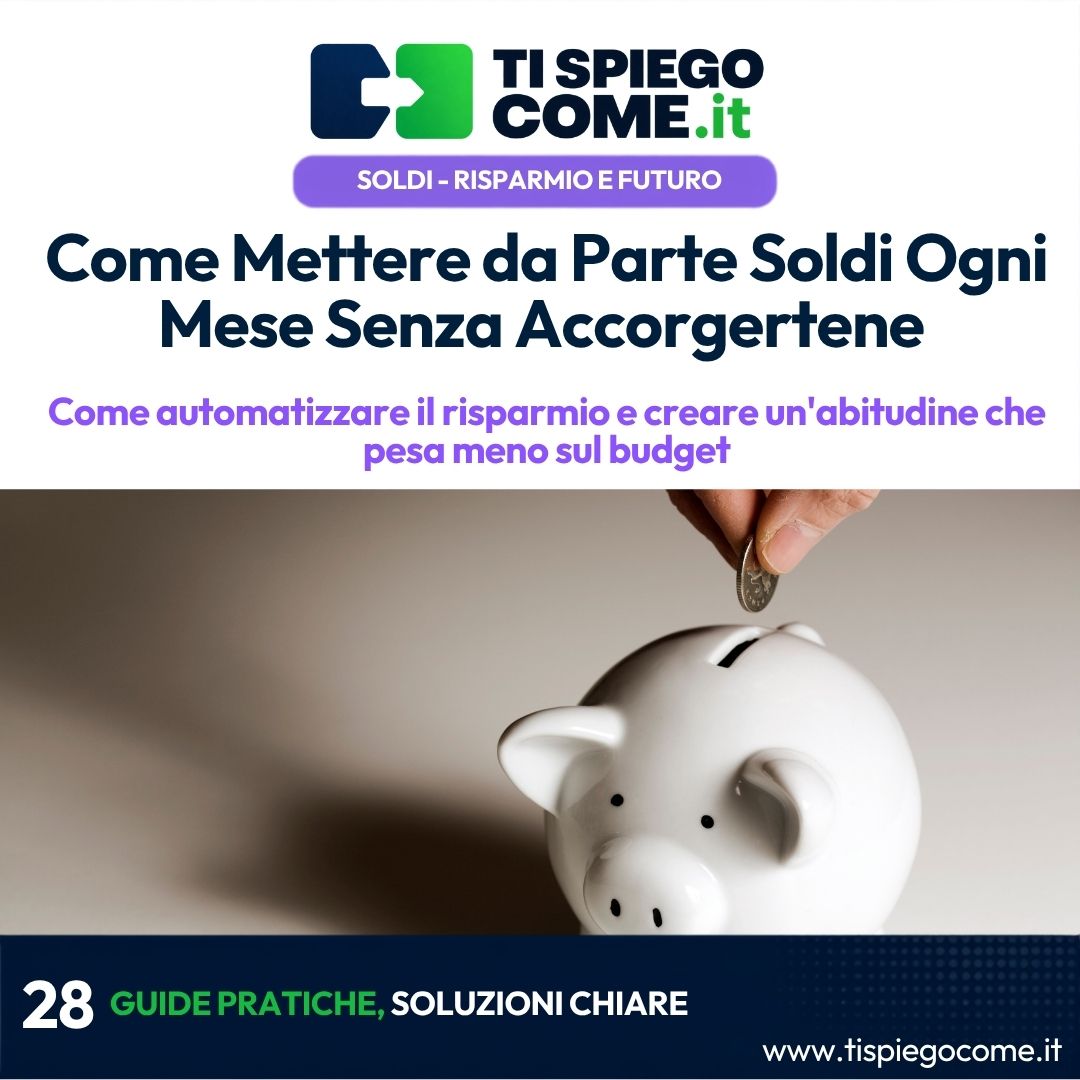 Come Mettere da Parte Soldi Ogni Mese Senza Accorgertene