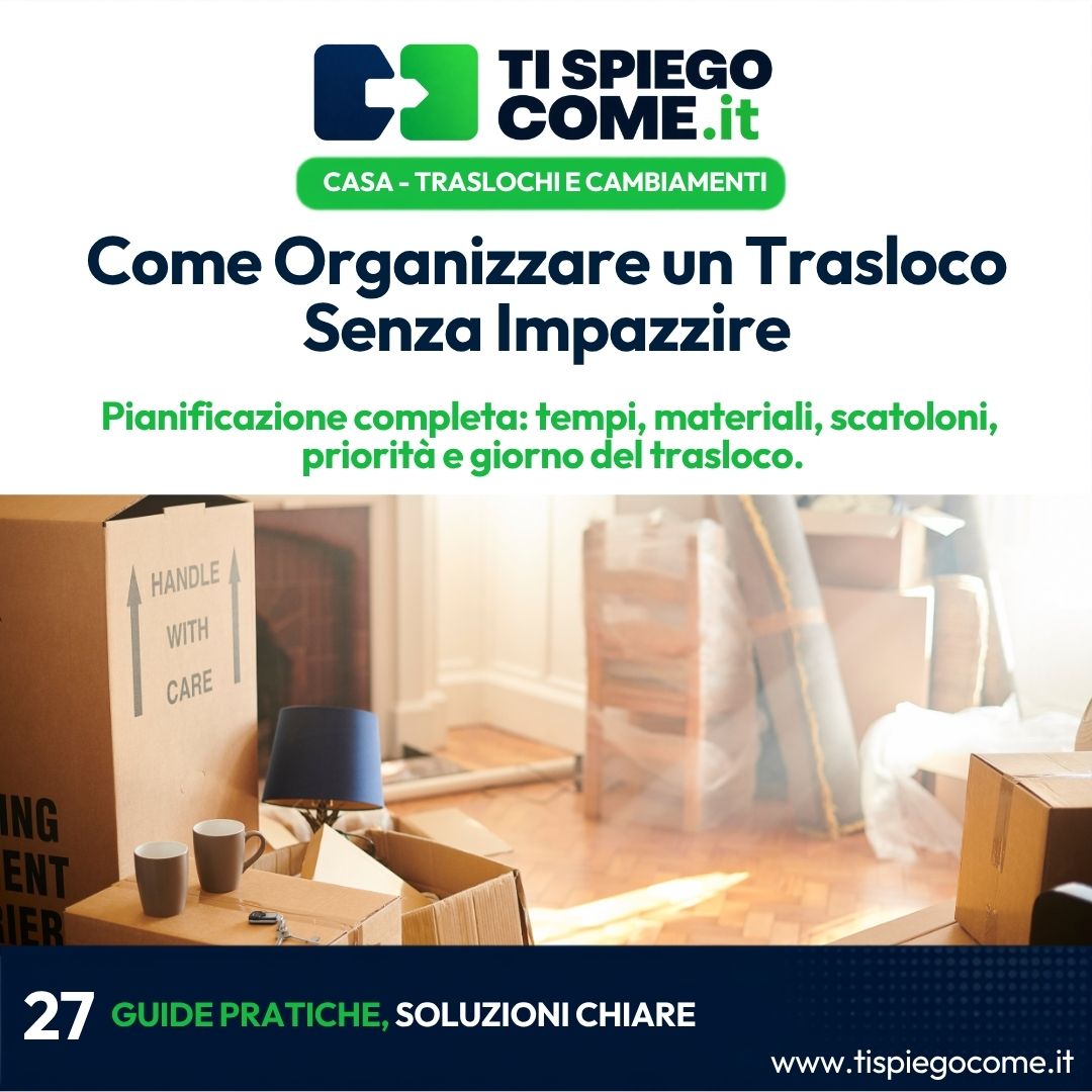 Come Organizzare un Trasloco Senza Impazzire

