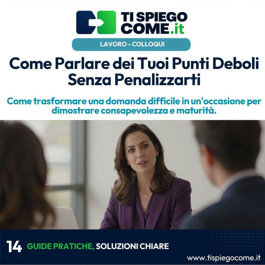 Come Parlare dei Tuoi Punti Deboli Senza Penalizzarti