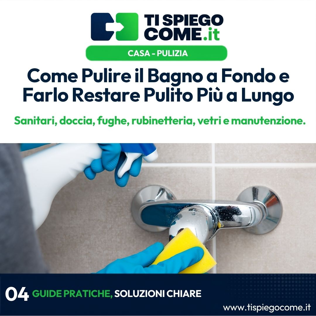 Come Pulire il Bagno a Fondo e Farlo Restare Pulito Più a Lungo